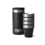 YETI 1.7 oz Black Stainless Steel Packable Shot Glass Se