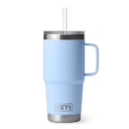 Yeti Rambler 25 Oz Straw Mug with Straw Lid Big Sky Blue