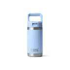 Yeti Rambler Jr. 12 Oz Kids Water Bottle with Straw Cap Big Sky Blue