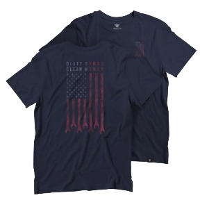 Troll Co Dirty Hands Clean Money Flagship T-Shirt for Men-Navy