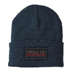Troll Co. Premium "Dirty Hands, Clean Money" Patch Knit Beanie- Denim