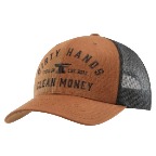 DHCM Classic Curved Brim Trucker Hat Brown