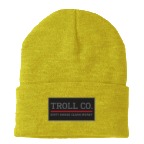 Troll Co. Premium "Dirty Hands, Clean Money" Patch Knit Beanie Safety Yellow