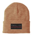 Troll Co. Premium "Dirty Hands, Clean Money" Patch Knit Beanie-Parchment