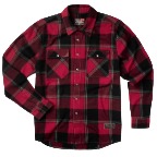 Troll Co. Men's Gridlock Button-Down Flannel Work Shirt-Flame