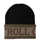 Troll Co. Black Chipmunk Trademark Cuffed Beanie