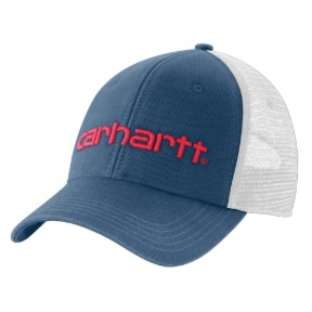 CARHARTT MESH-BACK LOGO GRAPHIC CAP- DEEP OCEAN