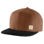 CARHARTT FIRM DUCK FLAT BRIM HAT- RED DUCK