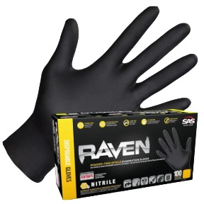 RAVENPF EXAM NITRILE GLOVES 7 MIL 100PK M