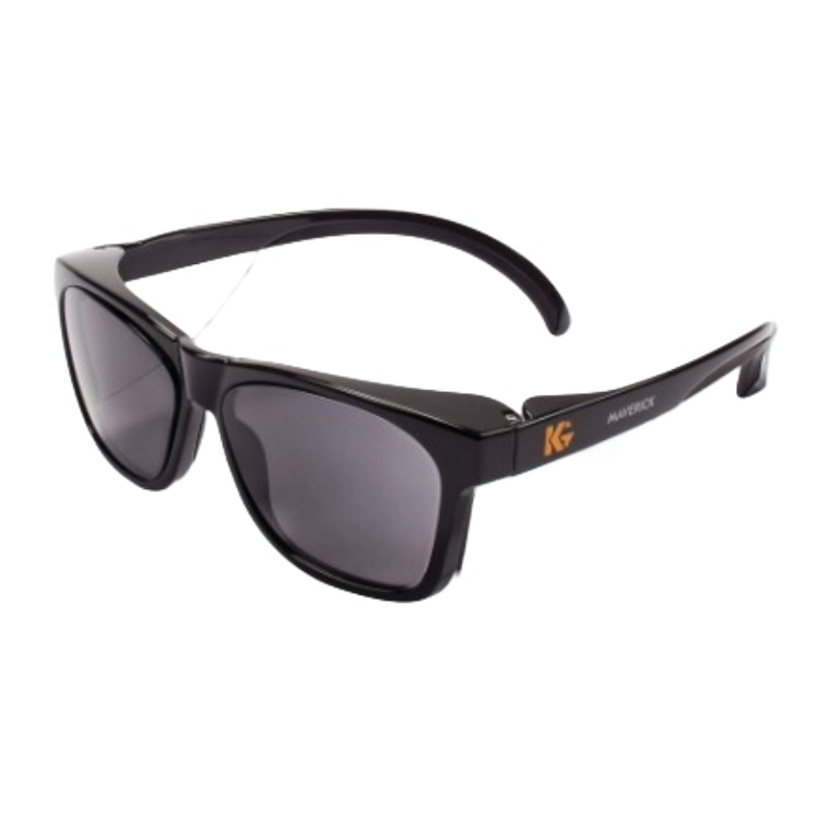KleenGuard Maverick Safety Glasses, Smoke Anti-Fog/Scratch Lens, Black