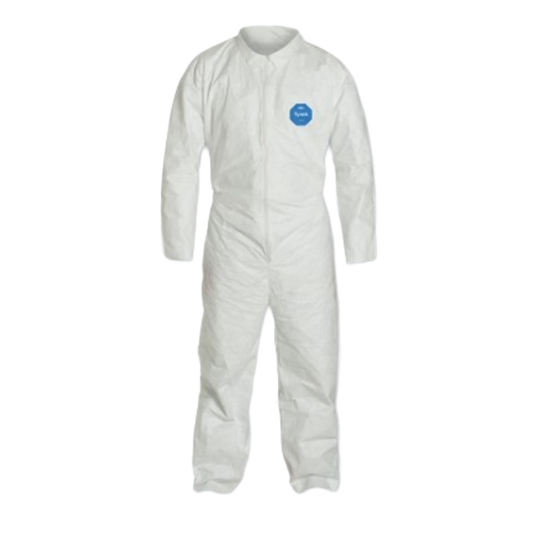 Tyvek® 400 Coveralls, Serged Seams, Collar, Elas Waist, Open Wrists/Ankles,