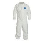 Tyvek® 400 Coveralls, Serged Seams, Collar, Elas Waist, Elas Wrists/Ankles,