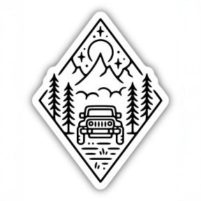 OUTDOOR JEEP SCENE STICKER