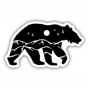 BEAR SCENE STICKER