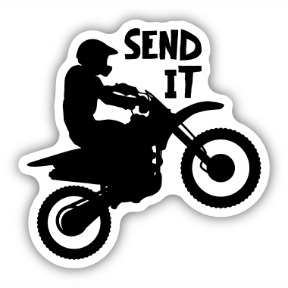 SEND IT DIRTBIKE STICKER