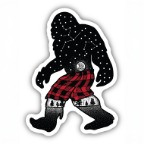 SASQUATCH BUFFALO CHECKERED STICKER