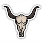 COW SKULL STICKER