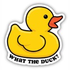WHAT THE DUCK STICKER