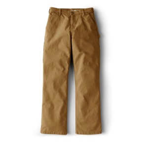 WOMEN'S CARHARTT CARPENTER CANVAS PANT- BROWN