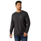 ARIAT REBAR COTTON STRONG STANDARD POCKET T-SHIRT- CHARCOAL HEATHER