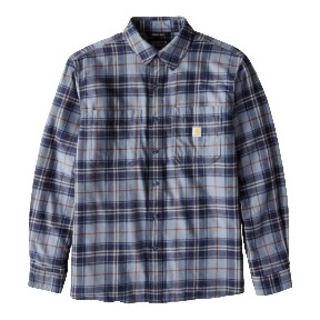 CARHARTT RUGGED FLEX MIDWEIGHT FLANNEL LONG SLEEVE PLAID SHIRT- LIGHT FADED