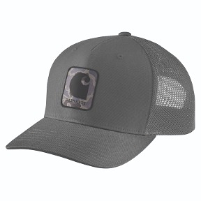 CARHARTT RUGGED FLEX TWILL MESH-BACK CAMO PATCH CAP- GRAVEL
