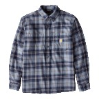 CARHARTT RUGGED FLEX MIDWEIGHT FLANNEL LONG SLEEVE PLAID SHIRT- LIGHT FADED