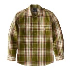 CARHARTT LOOSE FIT HEAVYWEIGHT FLANNEL LONG SLEEVE PLAID SHIRT- DARK BRONZED