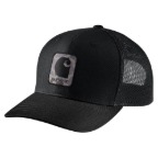 CARHARTT RUGGED FLEX TWILL MESH-BACK CAMO PATCH CAP- BLACK
