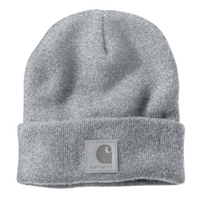 CARHARTT TONAL PATCH BEANIE- HEATHER GRAY/GRAY