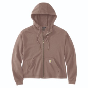 CARHARTT WOMEN'S TENCEL FIBER FULL-ZIP SWEATSHIRT- SOFT SEPIA