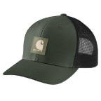 CARHARTT RUGGED FLEX MESH-BACK LOGO CAP- FORESTRY GREEN