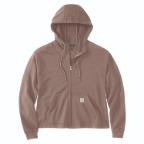 CARHARTT WOMEN'S TENCEL FIBER FULL-ZIP SWEATSHIRT- SOFT SEPIA