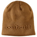 CARHARTT KNIT EMBOSSED BEANIE- CARHARTT BROWN