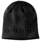 CARHARTT KNIT EMBOSSED BEANIE- BLACK