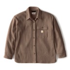 CARHARTT WOMEN'S OVERSIZED-FIT HEAVYWEIGHT WAFFLE KNIT SHIRT- SEPIA
