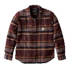 CARHARTT WOMEN'S TENCEL FIBER SERIES RELAXED FIT PLAID SHIRT- BLACKBERRY