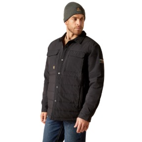 ARIAT REBAR CORDURA RIPSTOP INSULATED SHIRT JACKET- BLACK