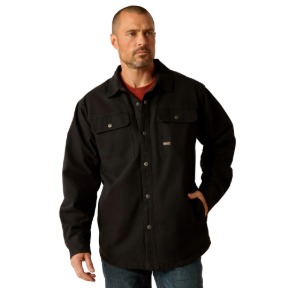 ARIAT REBAR CANVAS SHIRT JACKET- BLACK