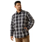 ARIAT REBAR FLANNEL INSULATED SHIRT JACKET- BLACK
