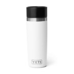 YETI RAMBLER 16 OZ WHITE BOTTLE WITH HOTSHOT CAP