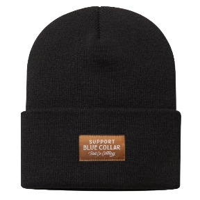 Barricade Woven Label Beanie Black