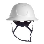 V-Gard H2 Full Brim Safety Helmet, Non-Vented, White