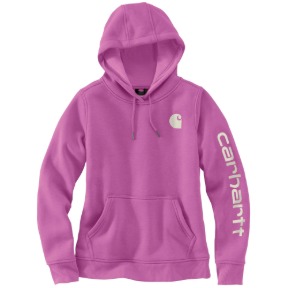 WOMEN'S RELAXED FIT MIDWEIGHT LOGO SLEEVE GRAPHIC SWEATSHIRT - CHERRY BLOOM