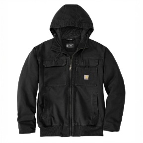 CARHARTT FULL SWING LOOSE FIT WASHED DUCK INSULATED JACKET- BLACK
