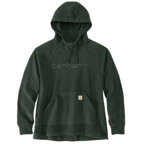 CARHARTT WOMEN'S FORCE OVERSIZED FIT FLEECE HOODED SWEATSHIRT- DUSTY OLIVE