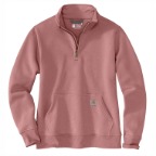 CARHARTT WOMEN'S RELAXED FIT MIDWEIGHT QUARTER ZIP MOCK NECK SWEATSHIRT-