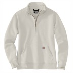 CARHARTT WOMEN'S RELAXED FIT MIDWEIGHT QUARTER ZIP MOCK NECK SWEATSHIRT-