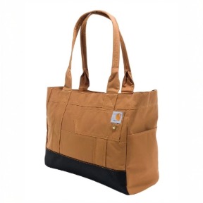 CARHARTT WOMENS HORIZONTAL ZIP TOTE- CARHARTT BROWN
