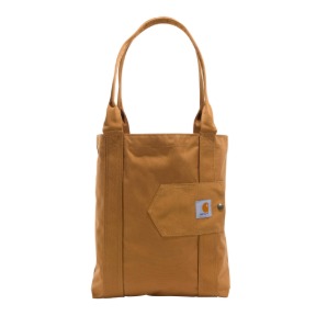CARHARTT WOMENS VERTICAL OPEN TOTE- CARHARTT BROWN